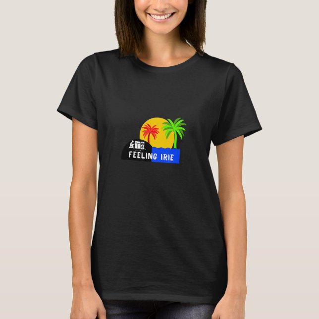 Reggae Stil Feeling Irie T Shirt (Framsida)