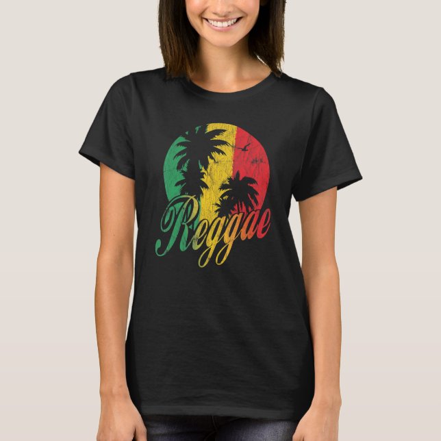 Reggae Stil för Reggae Music 4 T Shirt (Framsida)