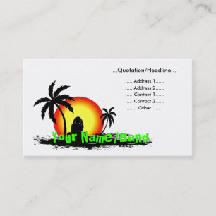 Reggae sunset visitkort