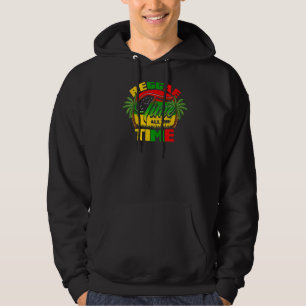 Reggae Time hela tiden Reggae Rasta Music Hoodie