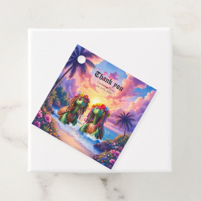 Reggae Turtles – Önska vibrationer för evigt. Gåvor Etiketter (På plats)