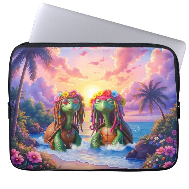 Reggae Turtles – Önska vibrationer för evigt.  Laptop Fodral (Framsidan)