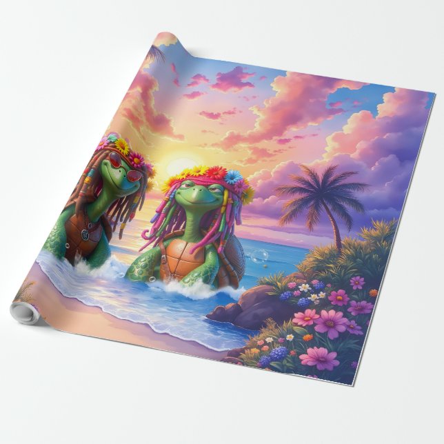 Reggae Turtles – Önska vibrationer för evigt.  Presentpapper (Utrullad)