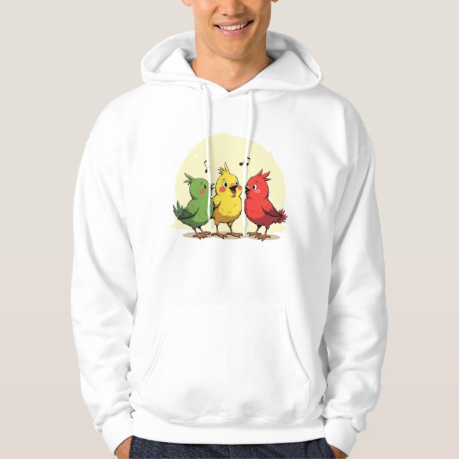 Reggae Vibe Cartoon Birds Hoodie (Framsida)