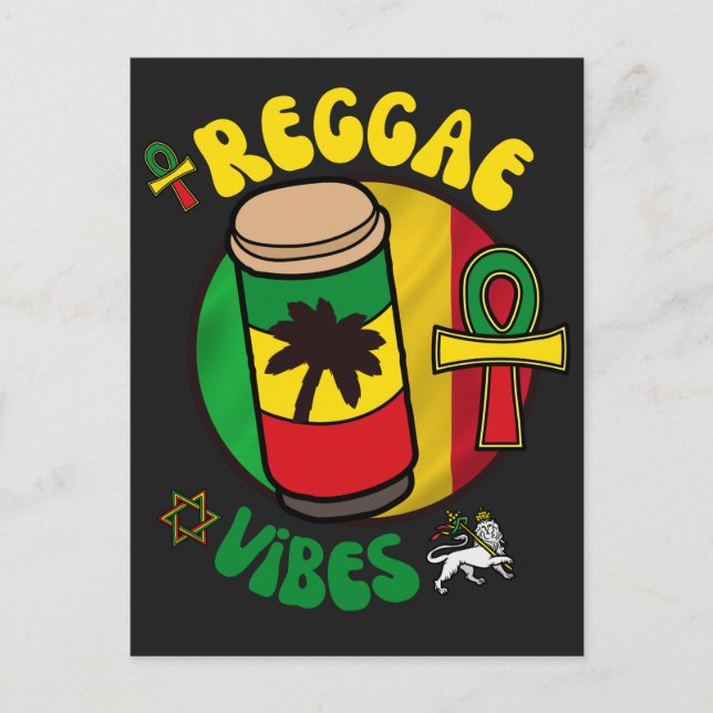 REGGAE VIBES HELG VYKORT (Framsida)