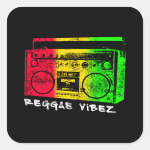 Reggae Vibez Fyrkantigt Klistermärke