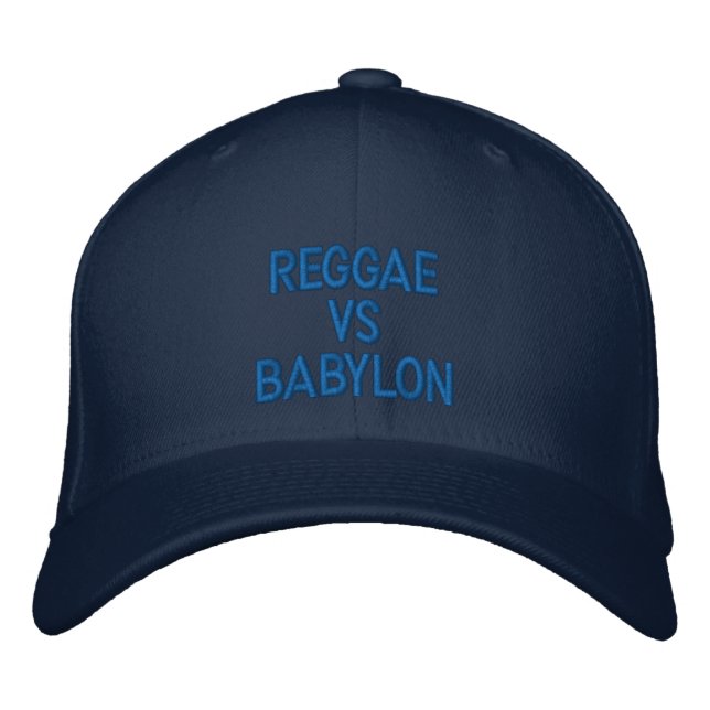 Reggae vs Babylon - Rastafari Roots Cap Broderad Keps (Framsida)