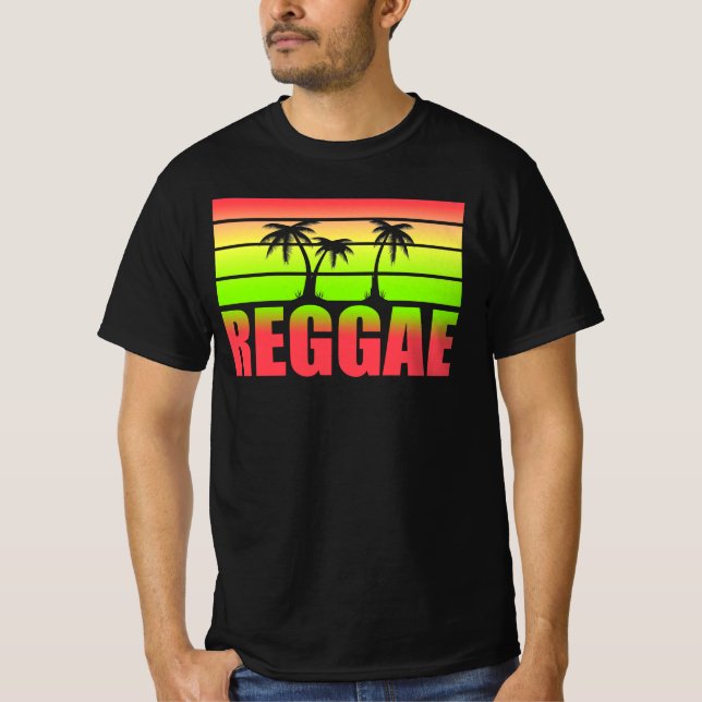 Reggae Wah Gwan Ja Mon Jamaica Rastafari Rasta T Shirt (Framsida)