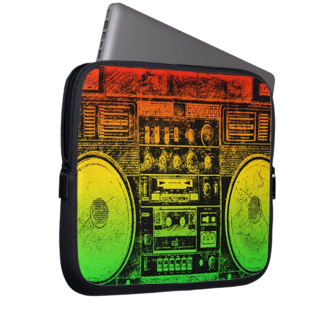 reggaeboombox laptop fodral (Framsidan Höger)