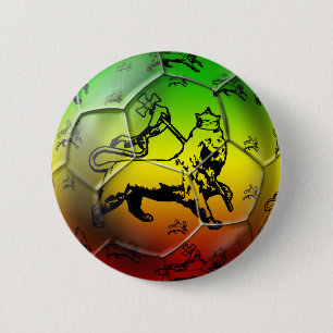 Reggaefotboll - Rasta fotbollfotbollslag Knapp