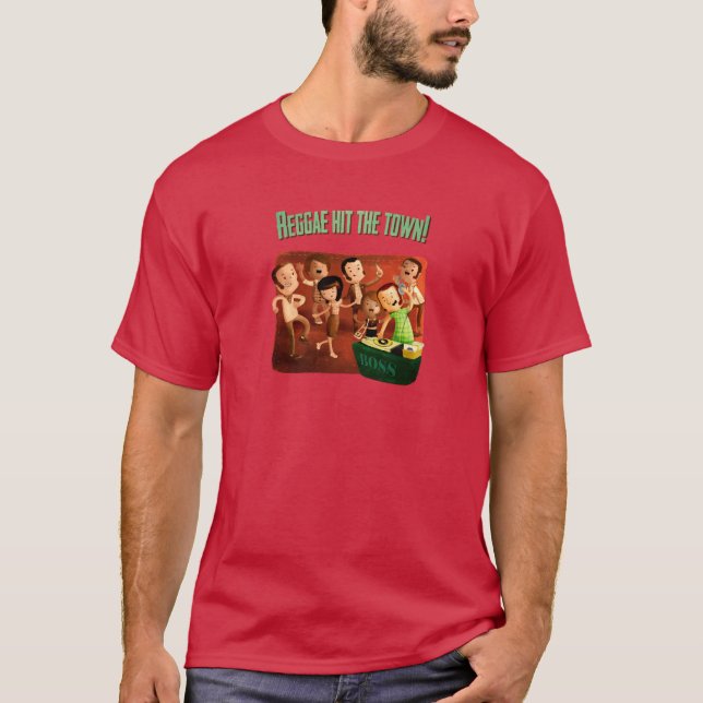 Reggaen slogg townen! t shirt (Framsida)