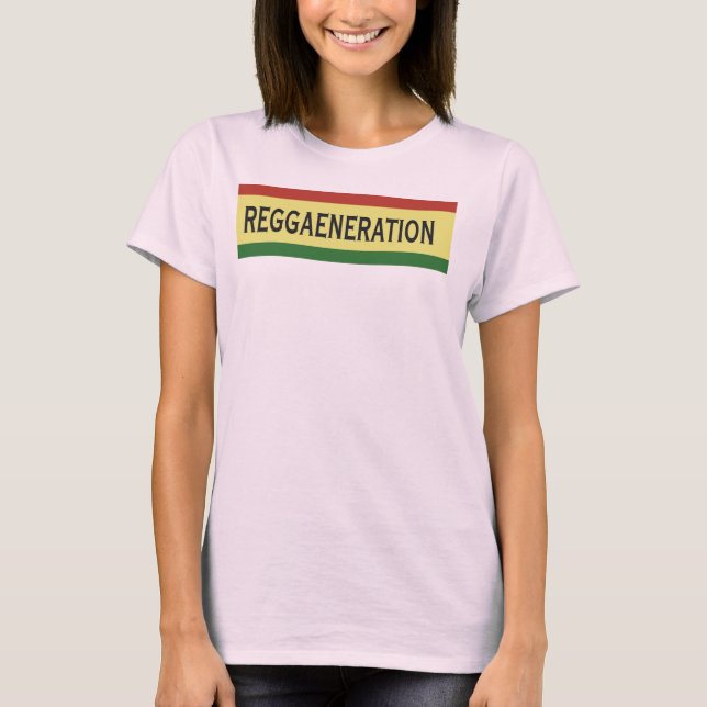 REGGAENERATION ; Reggae, Hippie, Rasta T Shirt (Framsida)