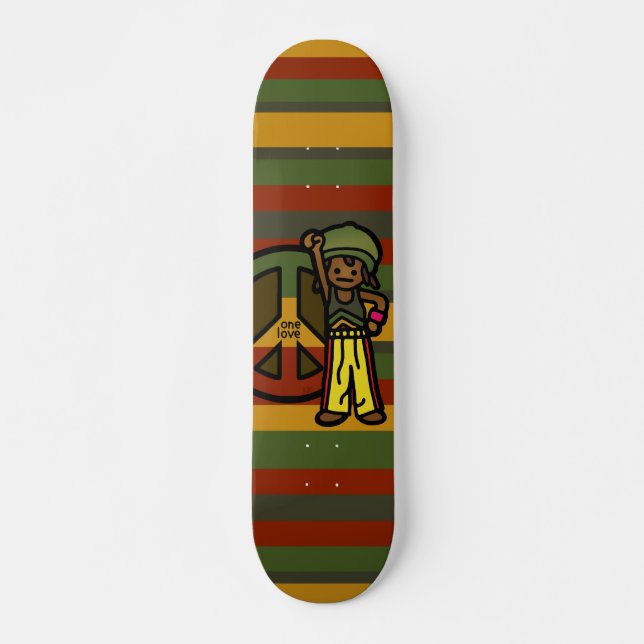 reggaeride. skateboard bräda 19,5 cm (Framsida)