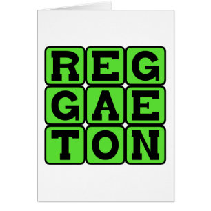 Reggaeton, musikgenre hälsningskort