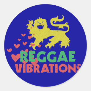 Reggaevibrationer Runt Klistermärke