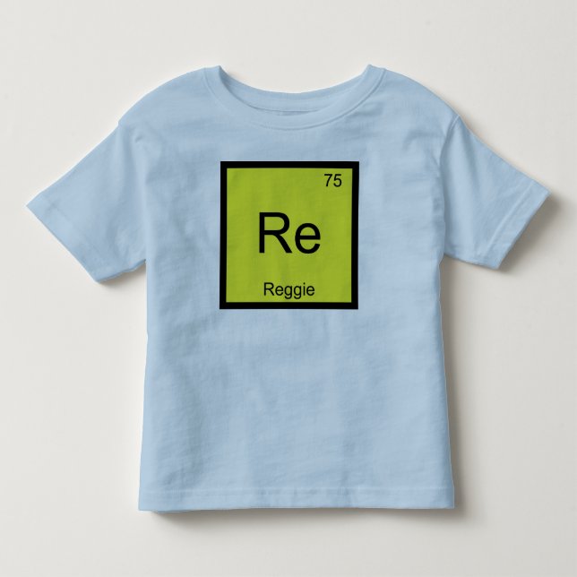 Reggie Namn Kemi Element Periodiska Systemet T Shirt (Framsida)