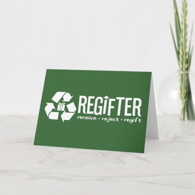 Regifter - ta emot, avvisa, ge på nytt. helgkort (Framsida)