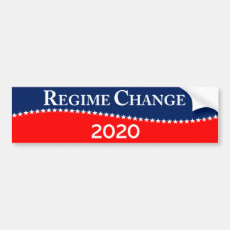 Regime Change 2020 med stjärnor Bildekal