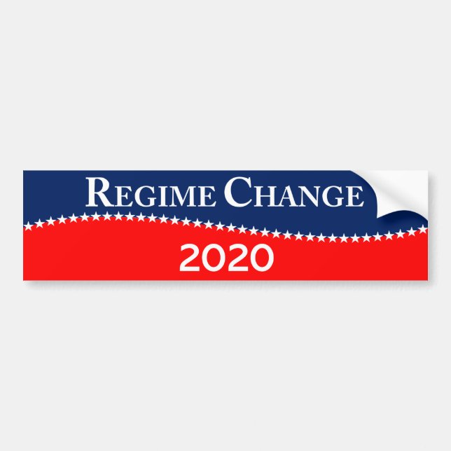 Regime Change 2020 med stjärnor Bildekal (Framsidan)