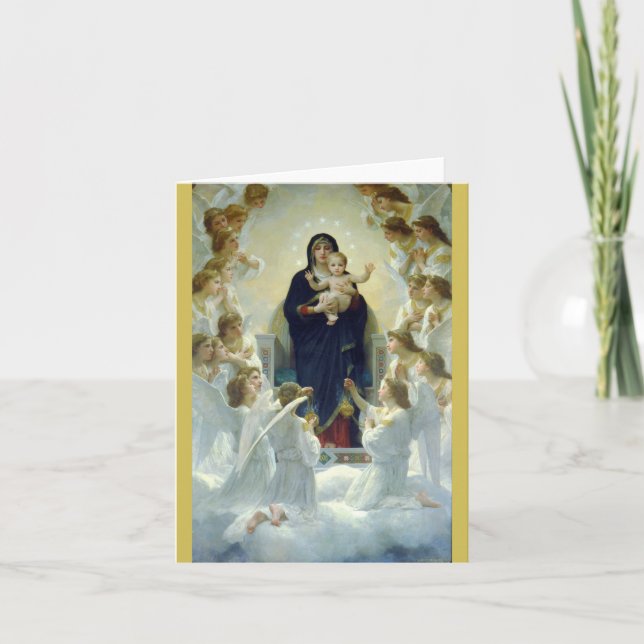 Regina Angelorum… Bouguereau 1900 Helgkort (Framsida)