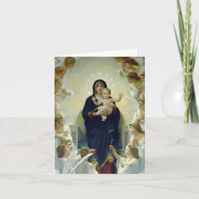 Regina Angelorum… Bouguereau 1900 Helgkort (Framsida)