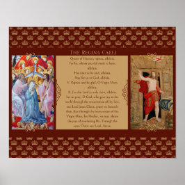 Regina Caeli med Kristus och Mary Poster