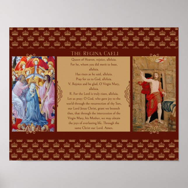 Regina Caeli med Kristus och Mary Poster (Framsidan)