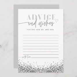 REGINA Glitter råd och Önskemål kort för Silver