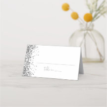 REGINA Glitter Sequins Bröllop Guest Namn