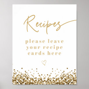 REGINA Gula Guld Glittrande Bröllopsfest Recept Poster