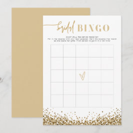 REGINA Gult Guld Bröllopsdusch Bingo Spel Inbjudningar