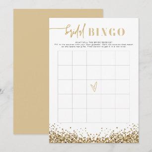 REGINA Gult Guld Bröllopsdusch Bingo Spel Inbjudningar