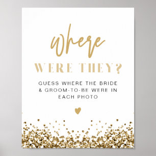 REGINA Gult Guld Glitter, där de undertecknade Poster