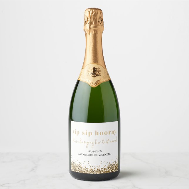 REGINA Gult Guld Glitter Sequins Bachelorette (Framsida)