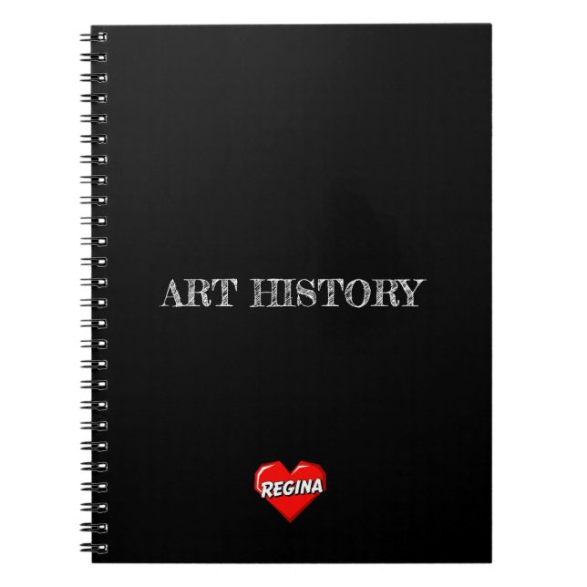 Regina Heart Svart Anteckningsbok (Framsidan)