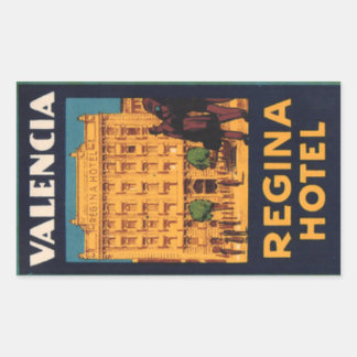 Regina Hotel Valencia Rectangular Sticker Rektangulärt Klistermärke