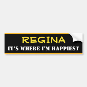 "REGINA" - "IT'S WHERE I'M HAPPIEST" (Kanada) Bildekal