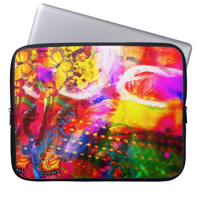 Regina Jesseppies 12" ~13" ~or 15" bärbar Laptop Sleeve (Framsidan)