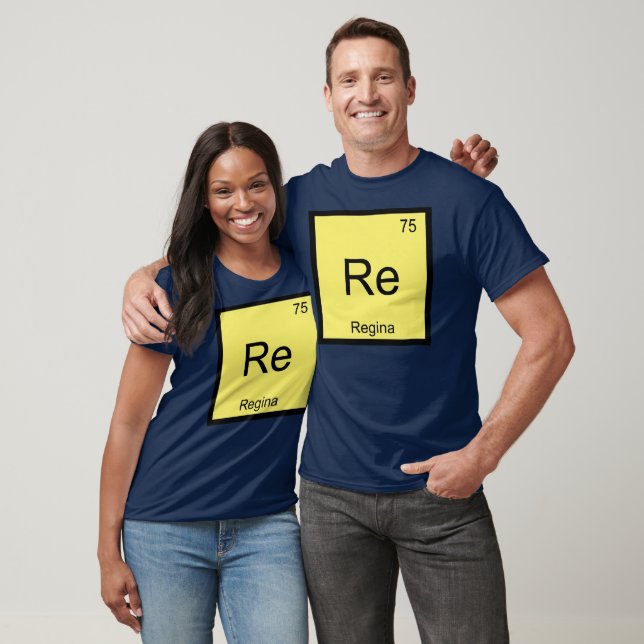 Regina Namn Kemi Element Periodiska Systemet Tee Shirt (Unisex)