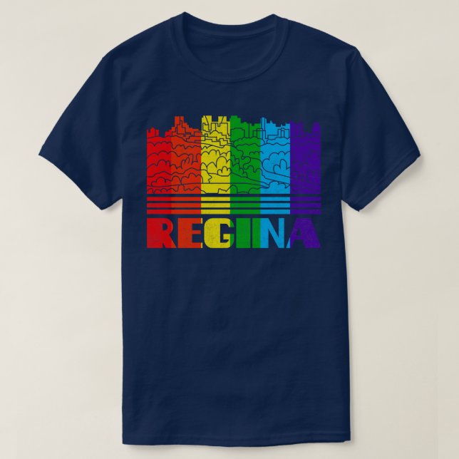 Regina Pride Regina LGBT Gift HGBTQ Supporter Tee (Design framsida)