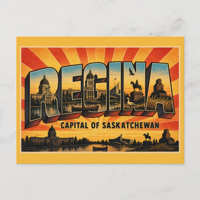 Regina Saskatchewan Huvudstad Vykort (Framsida)