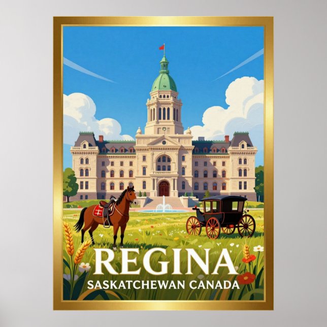 Regina Saskatchewan Präriestaden Poster (Framsidan)