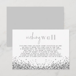 REGINA Silver Glam Sequins Wishing-brunnskort Inbjudningar