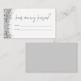 REGINA Silver Hur många Kisses Möhippa Card Placeringskort