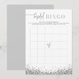 REGINA Silverfärgade paljetter Bröllopsfest Bingo- Inbjudningar