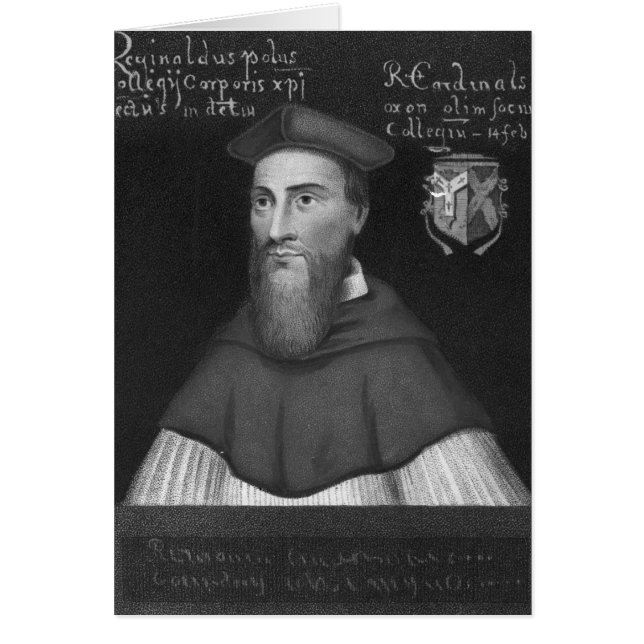 Reginald Cardinal Pole Hälsningskort (Framsidan)