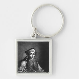 Reginald Pole illustration Fyrkantig Silverfärgad Nyckelring