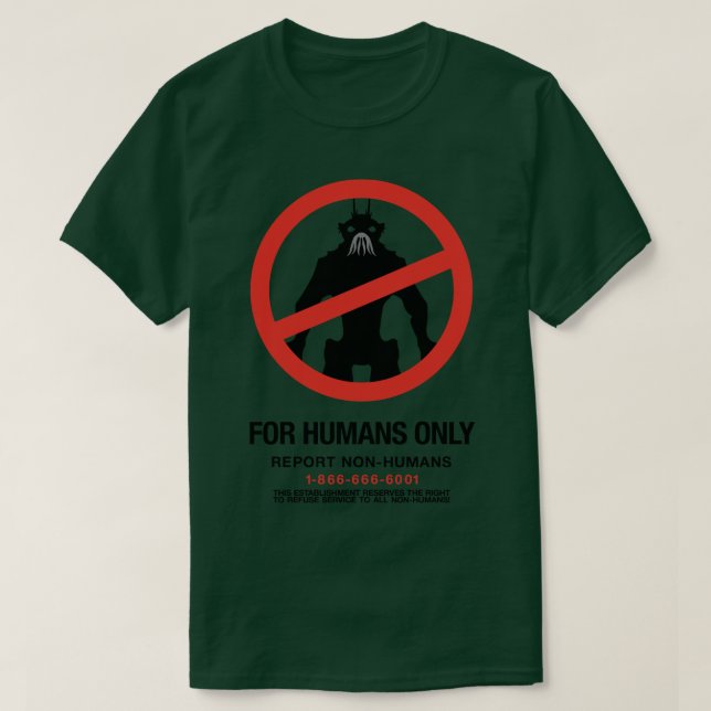 Region 9: Endast för människor T Shirt (Design framsida)