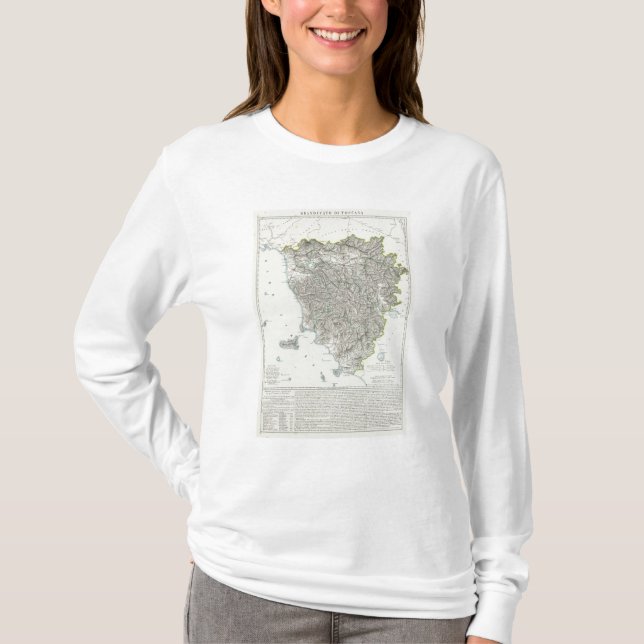Region av den Tuscany italien Tee (Framsida)