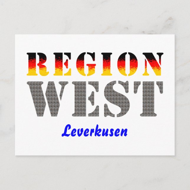 Region Väster - Leverkusen Vykort (Framsida)